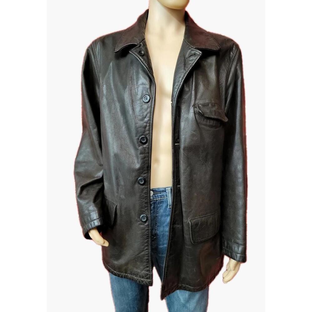 Oakwood Brown Calfskin Vintage Leather Jacket XXL Dean Winchester #W